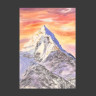The peak of the mountain at sunset