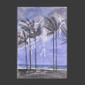 Palmeras y tormenta