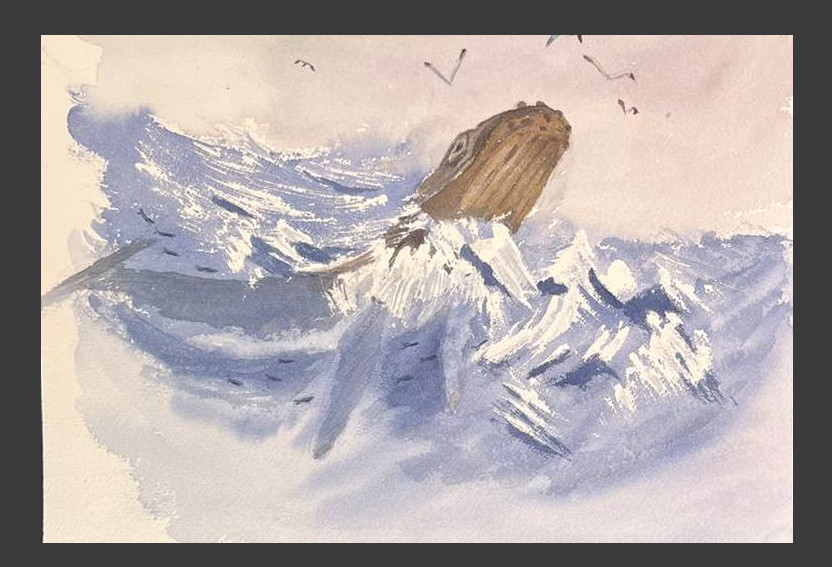 A whale in the ocean