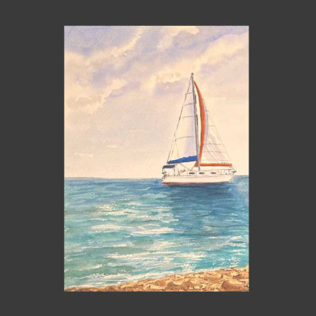 Yate en el mar