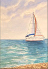 Yate en el mar