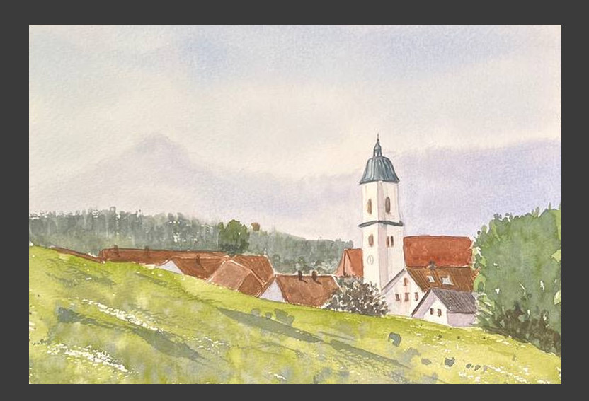 Poppy fields and the church