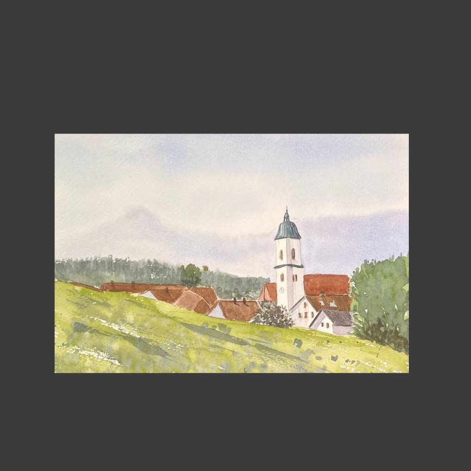 Poppy fields and the church