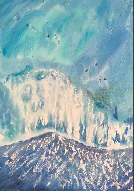 The sea from a height