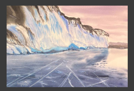 Hielo y montañas