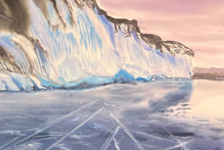 Hielo y montañas