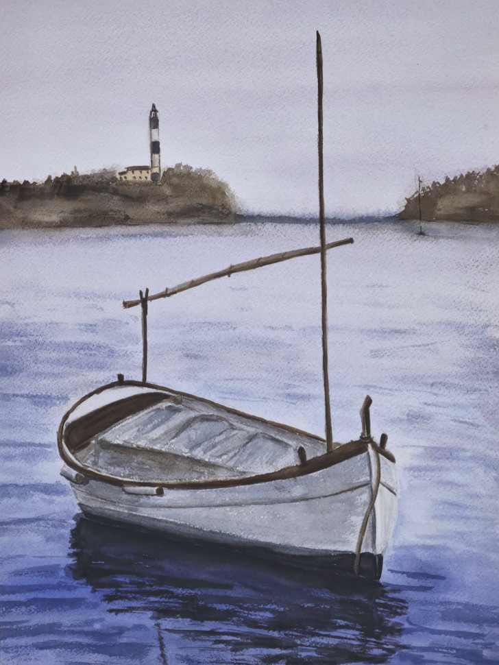 Одинокая лодка