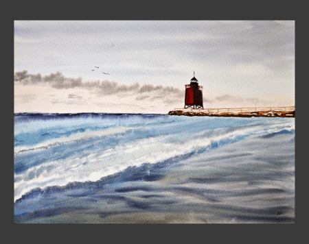 Faro en el muelle