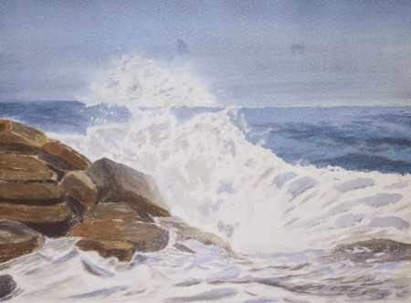 Piedras en las olas