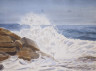 Piedras en las olas