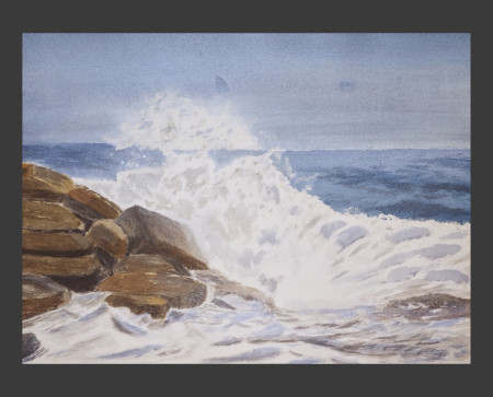 Piedras en las olas