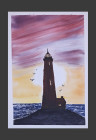 Faro al atardecer